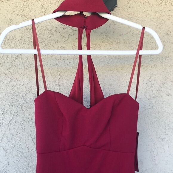 Sequin Hearts Red Sleeveless Chocker Dress Sz 5 - Picture 4 of 14